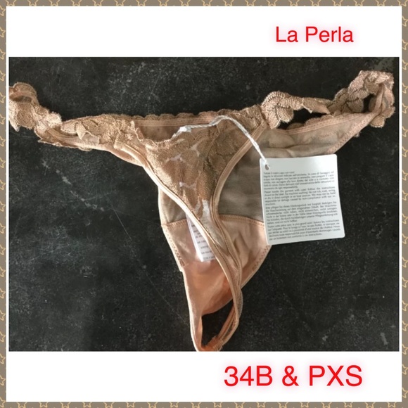La Perla Gold/Tan SET 34B & XS panties NWT - Picture 3 of 4